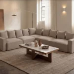 كنب مودرن الرياض، كنب حرف L كبير، أطقم كنب فخمة جدة، أثاث مودرن السعودية