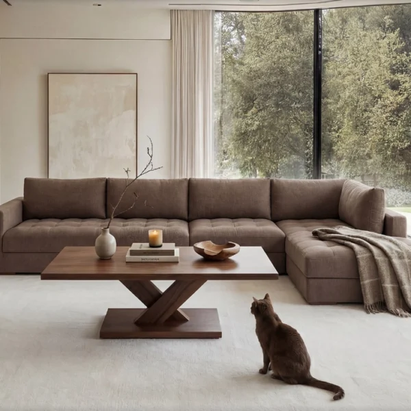 كنب مودرن الرياض، أثاث فاخر جدة، طقم كنب حرف L