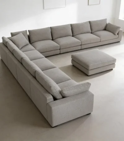 طقم كنب زاوية كبير فخم.