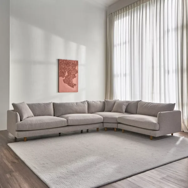 كنبة جوليان 5 مقاعد ,ستايل مودرن ,راحة يومية ,وتفاصيل جذابة