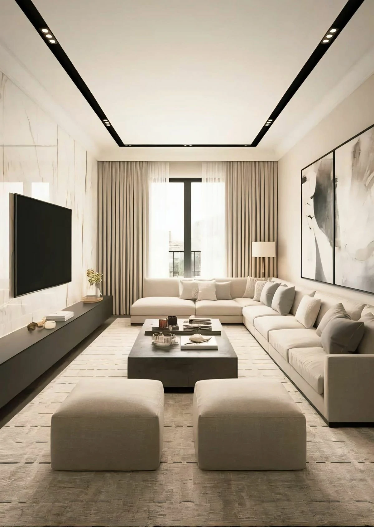 family-design ركنة سكاي لاين بتصميم ,مودرن وقماش كتان أنيق ,تمنح منزلك لمسة عصرية دافئة