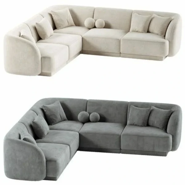 كنب كيرفي كلاود, بتصميم منحني مودرن, يضيف لمسة فنية أنيقة لمساحة المعيشة