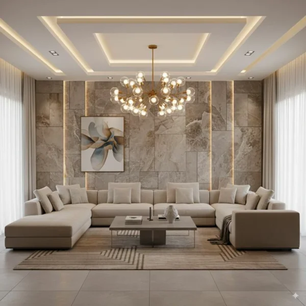 كنة جراند بالاس حرف U, بجلسة عائلية فاخرة توفر مساحة واسعة وراحة استثنائية، بتصميم راقٍ وخامات عالية الجودة