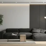 ركنة جرافيت ,مودرن حرف L باللون الرصاصي, بتصميم عائلي عملي ,تجمع بين الراحة والأناقة،