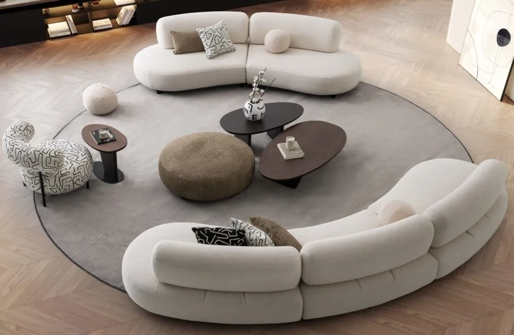 family-design (2) طقم كنب بون ,لون بيج شانيل ,ملمس ناعم ,ومظهر فخم