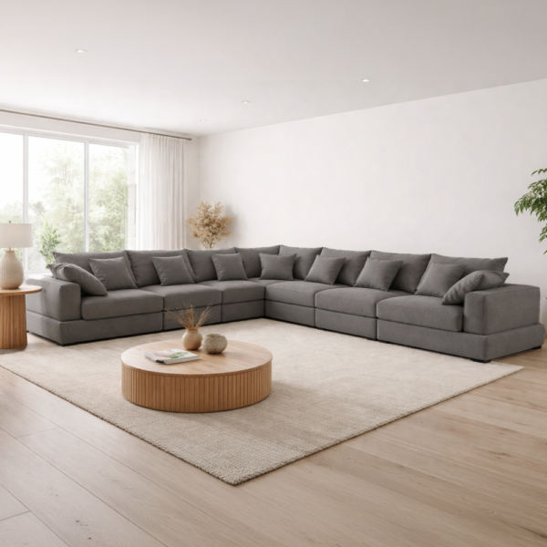 أريكة زاوية سان مور ,حرف L مودرن ,سبع مقاعد ,راحة عالية