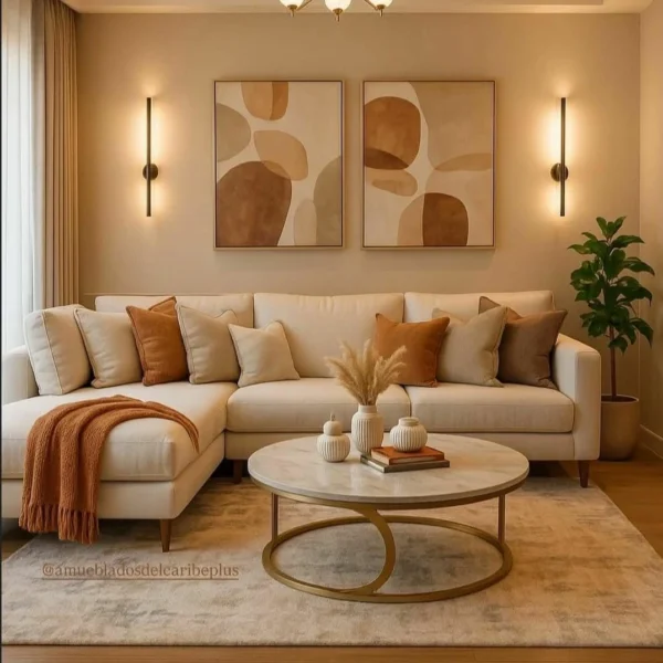 ركنة مودرن نيو كلاسيك حرف L ,بقماش البوكليه الأنيق, تجمع بين الفخامة والراحة،