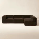 أوريول ,أريكة زاوية ,مخمل بني ,4 قطع ,تصميم عملي وفخم