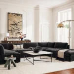 كنبة زاوية ماليا ,أربع قطع ,حرف L ,تصميم عصري ومريح