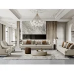 طقم كنب ميراس المكون من 4 قطع, بتصميم أنيق يوفر تنسيقًا متكاملًا لغرفة المعيشة،