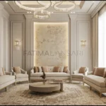 طقم كنب فيكتوريا بتصميم ملكي كلاسيكي فاخر, يضفي لمسة فخامة وأناقة للمساحة،