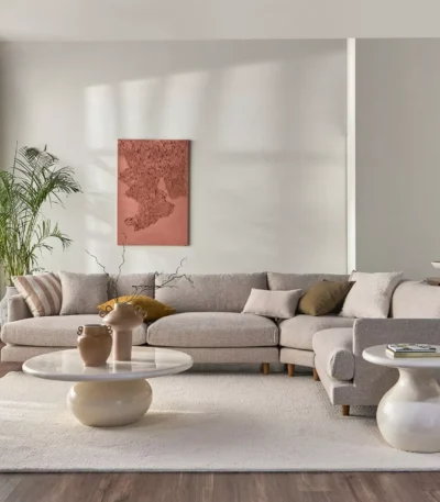 كنبة ركنية جوليان ,تصميم عصري ,راحة مميزة ,ومناسبة لكل المساحات