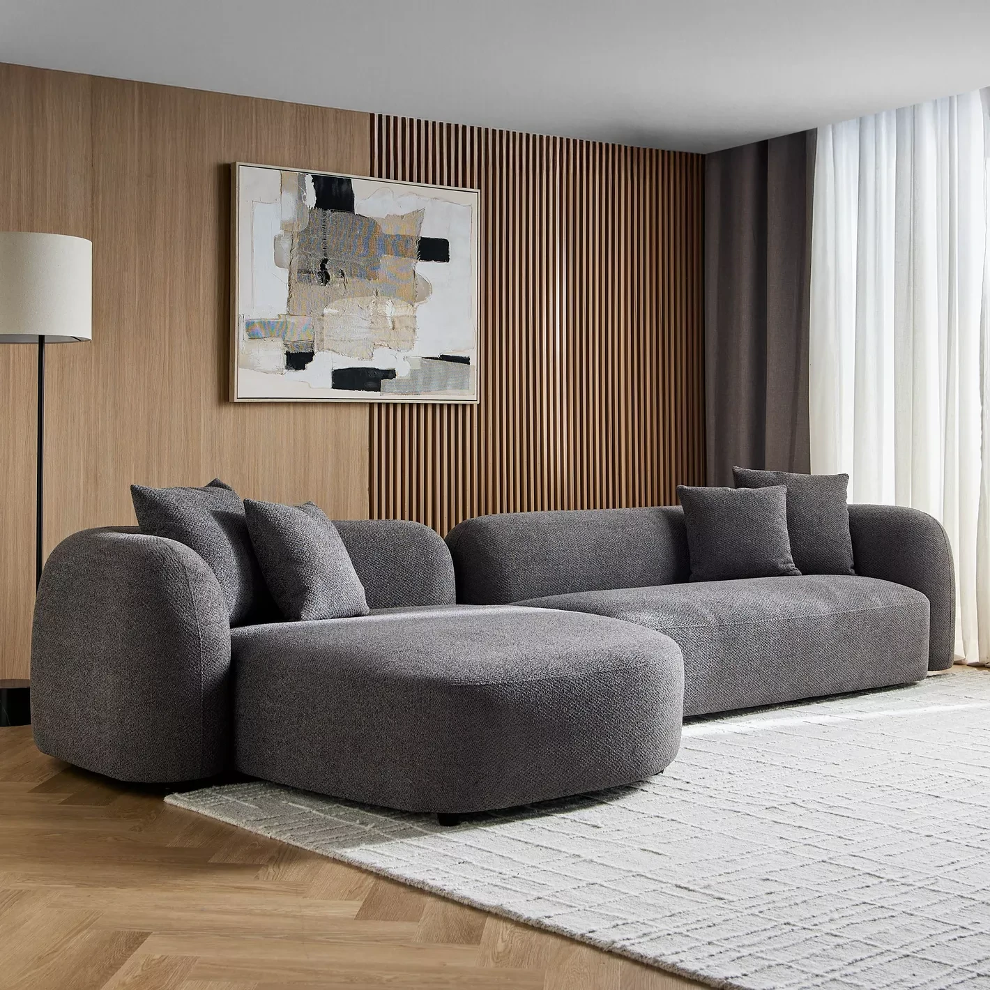 family-design كنبة ركنية تريس ,خامة متينة ,جلسة مريحة ,ولون يناسب أي ديكور