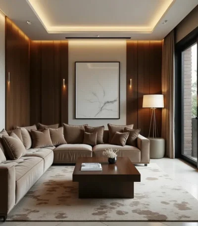 أريكة لافندر الدافئة بتصميم مودرن, أنيق تضيف إحساسًا ,بالراحة والدفء للمساحة