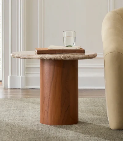 طاولة جانبية جوفا ,سطح رخامي ,تصميم أنيق ,لمسة فخامة