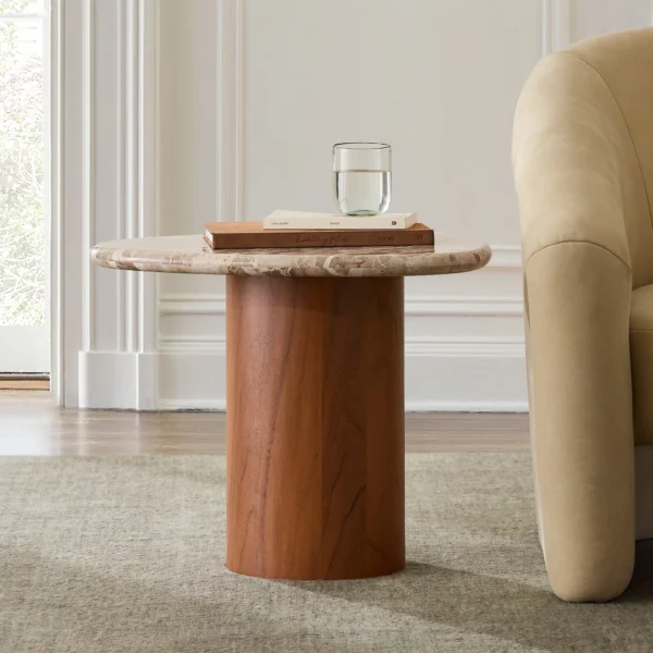 طاولة جانبية جوفا ,سطح رخامي ,تصميم أنيق ,لمسة فخامة