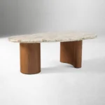 طاولة ألورا ,ستايل عصري ,قاعدة رخامية ,فخامة واضحة