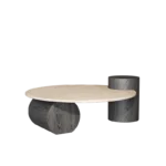 طاولة جانبية ستوليك ,تصميم دائري ,خامة خشبية ,راحة عملية