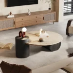 طاولة جانبية ستوليك ,تصميم عملي ,خشب طبيعي ,مظهر أنيق