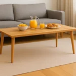 طاولة قهوة بيريك خشب زان صلب, تصميم أنيق, متينة وعملية