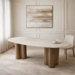 طاولة طعام لورا تصميم مودرن, مساحة واسعة, مثالية للعائلات, جميلة