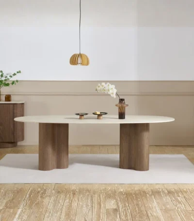 طاولة طعام لورا تصميم مودرن, أنيقة وعصرية, خامات متينة, عملية