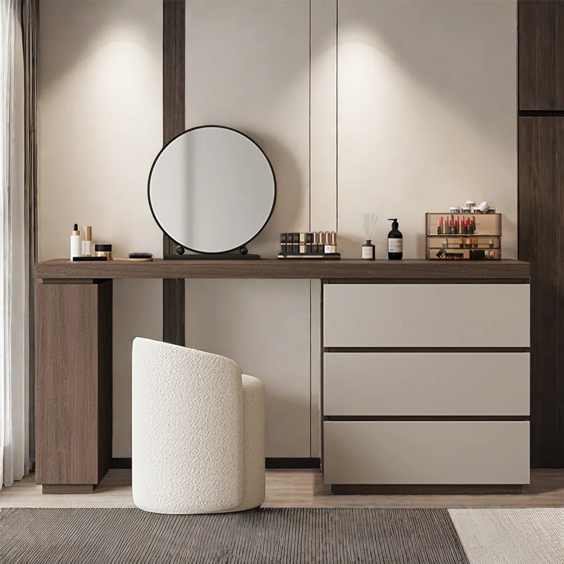Niyema+Vanity خزانة فانيتي تصميم أنيق وعصري, عملية ومريحة, أنيقة وجميلة