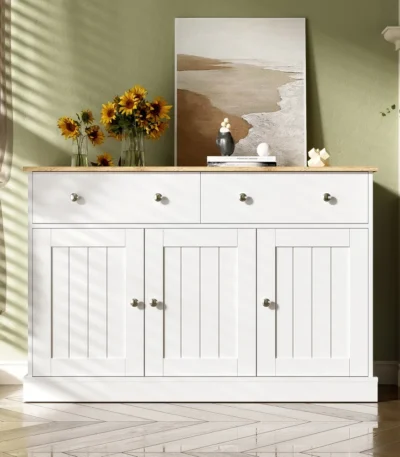 خزانة جانبية ماريو, تصميم عصري وأنيق, مساحة تخزين واسعة