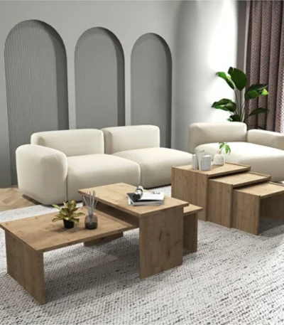 طقم طاولة قهوة جوني, تصميم عصري, عملي وأنيق