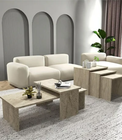 طقم طاولة قهوة جوني, خامات متينة, يناسب كل الديكورات