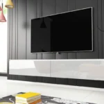 خزانة تلفزيون كاي مع إضاءة, تصميم عصري, مساحة تخزين عملية