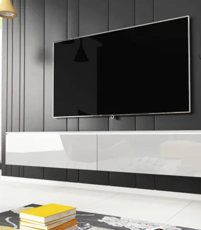 خزانة تلفزيون كاي مع إضاءة, تصميم عصري, مساحة تخزين عملية